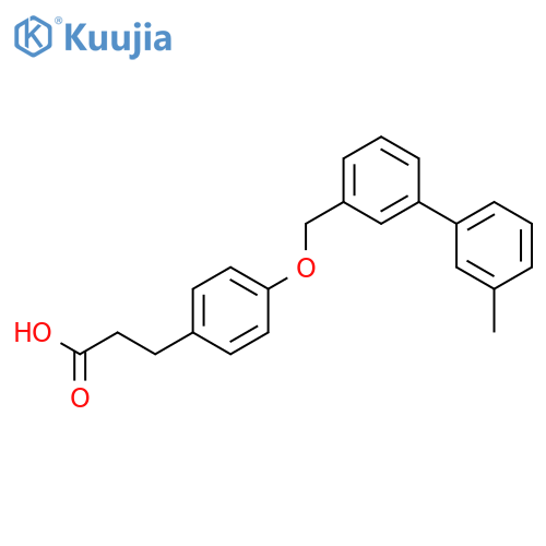Benzenepropanoic acid, 4-[(3'-methyl[1,1'-biphenyl]-3-yl)methoxy]- structure