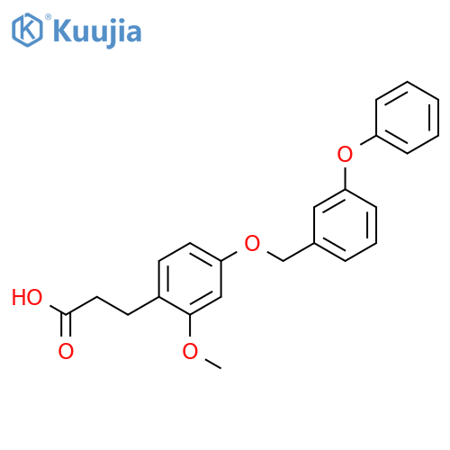 BENZENEPROPANOIC ACID, 2-METHOXY-4-[(3-PHENOXYPHENYL)METHOXY]- structure