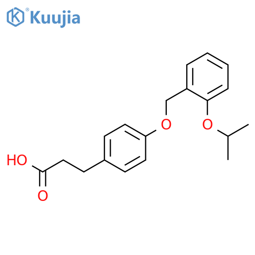 BENZENEPROPANOIC ACID, 4-[[2-(1-METHYLETHOXY)PHENYL]METHOXY]- structure