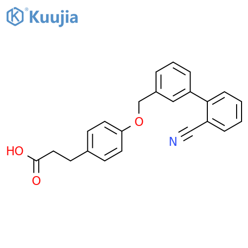 BENZENEPROPANOIC ACID, 4-[(2'-CYANO[1,1'-BIPHENYL]-3-YL)METHOXY]- structure