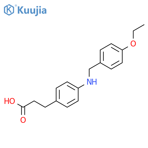 BENZENEPROPANOIC ACID, 4-[[(4-ETHOXYPHENYL)METHYL]AMINO]- structure