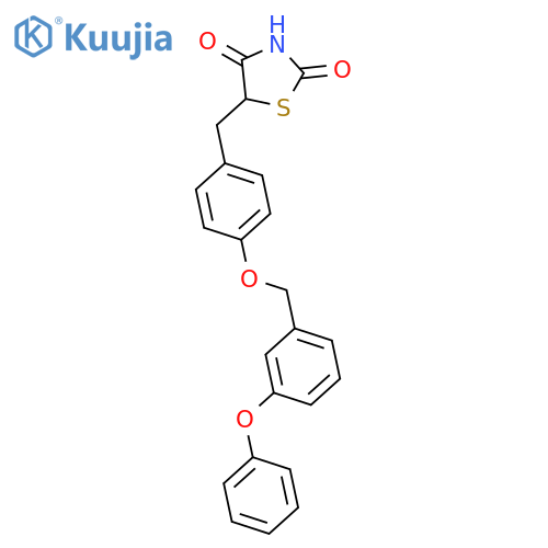 2,4-THIAZOLIDINEDIONE, 5-[[4-[(3-PHENOXYPHENYL)METHOXY]PHENYL]METHYL]- structure