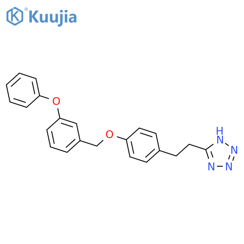 1H-Tetrazole, 5-[2-[4-[(3-phenoxyphenyl)methoxy]phenyl]ethyl]- structure
