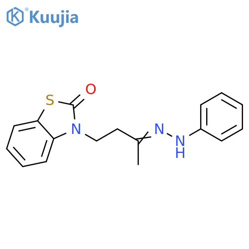 2(3H)-Benzothiazolone, 3-[3-(phenylhydrazono)butyl]- structure