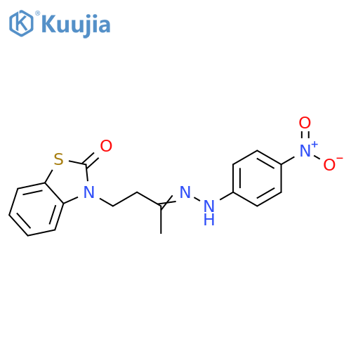 2(3H)-Benzothiazolone, 3-[3-[(4-nitrophenyl)hydrazono]butyl]- structure