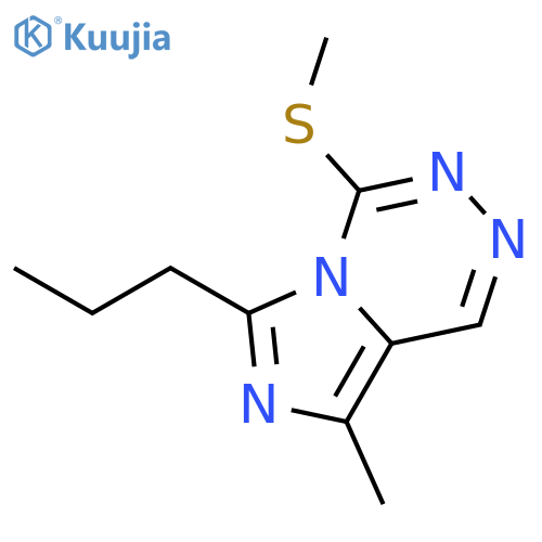 IMIDAZO[1,5-D][1,2,4]TRIAZINE, 8-METHYL-4-(METHYLTHIO)-6-PROPYL- structure