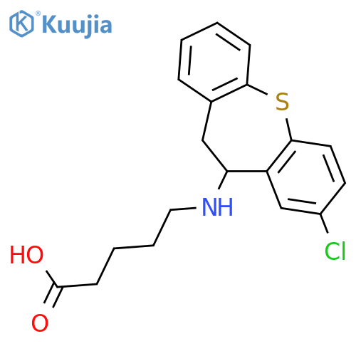 5-[(8-chloro-10,11-dihydrodibenzo[b,f]thiepin-10-yl)amino]pentanoic acid structure