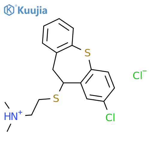 2-[(8-chloro-10,11-dihydrodibenzo[b,f]thiepin-10-yl)sulfanyl]-N,N-dimethylethanaminium chloride structure