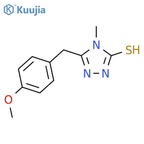 5-(4-methoxybenzyl)-4-methyl-4H-1,2,4-triazole-3-thiol structure