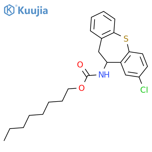 octyl (8-chloro-10,11-dihydrodibenzo[b,f]thiepin-10-yl)carbamate structure