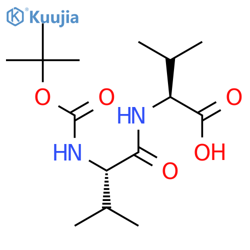 (tert-Butoxycarbonyl)-L-valyl-L-valine structure