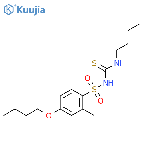 Benzenesulfonamide,N-[(butylamino)thioxomethyl]-2-methyl-4-(3-methylbutoxy)- structure