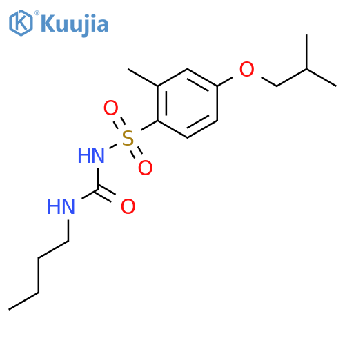 N-(butylcarbamoyl)-2-methyl-4-(2-methylpropoxy)benzenesulfonamide structure