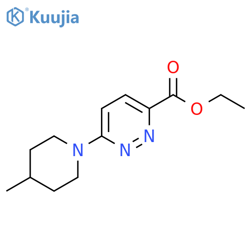 Ethyl 6-(4-methylpiperidin-1-yl)pyridazine-3-carboxylate structure
