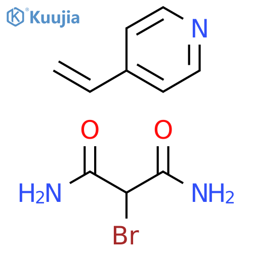 Propanediamide, 2-bromo-, compd. with 4-ethenylpyridine homopolymer (9CI) structure