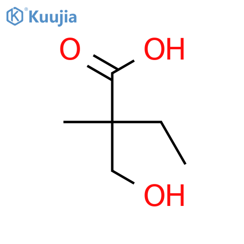 2-(hydroxymethyl)-2-methylbutanoic acid structure