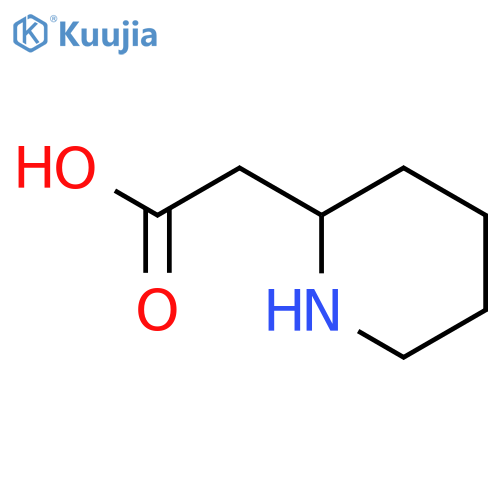 2-(2R)-piperidin-2-ylacetic acid structure