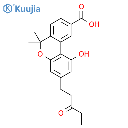 6H-Dibenzo[b,d]pyran-9-carboxylicacid, 1-hydroxy-6,6-dimethyl-3-(3-oxopentyl)- structure