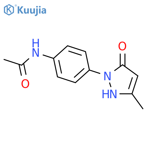 N-[4-(3-methyl-5-oxo-2,5-dihydro-1H-pyrazol-1-yl)phenyl]acetamide structure