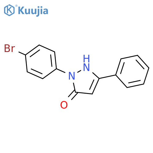 2-(4-bromophenyl)-5-phenyl-1,2-dihydro-3H-pyrazol-3-one structure