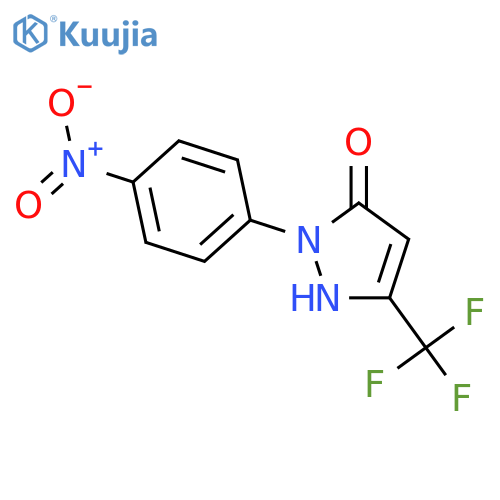 2-(4-Nitro-phenyl)-5-trifluoromethyl-1,2-dihydro-pyrazol-3-one structure