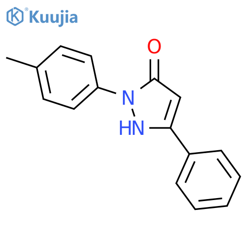 2-(4-methylphenyl)-5-phenyl-2,3-dihydro-1H-pyrazol-3-one structure