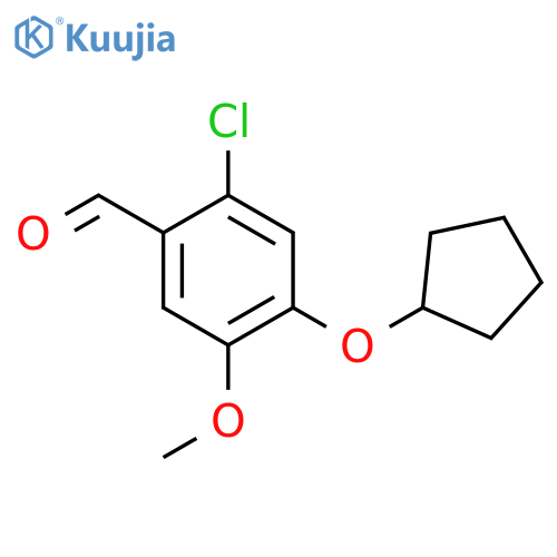 2-chloro-4-(cyclopentyloxy)-5-methoxybenzaldehyde structure