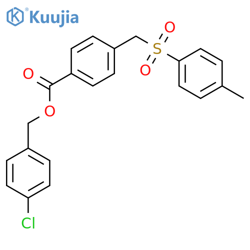 4-(Toluene-4-sulfonylmethyl)-benzoic acid 4-chloro-benzyl ester structure