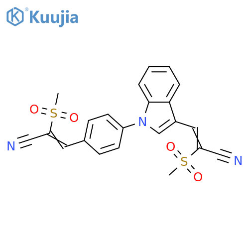 (Z)-2-(METHYLSULFONYL)-3-(4-(3-[(Z)-2-(METHYLSULFONYL)-3-NITRILO-1-PROPENYL]-1H-INDOL-1-YL)PHENYL)-2-PROPENENITRILE structure