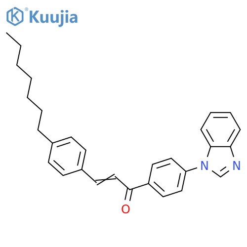 (E)-1-[4-(1H-1,3-BENZIMIDAZOL-1-YL)PHENYL]-3-(4-HEPTYLPHENYL)-2-PROPEN-1-ONE structure