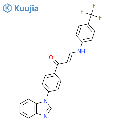 (E)-1-[4-(1H-1,3-Benzimidazol-1-yl)phenyl]-3-[4-(trifluoromethyl)anilino]-2-propen-1-one structure