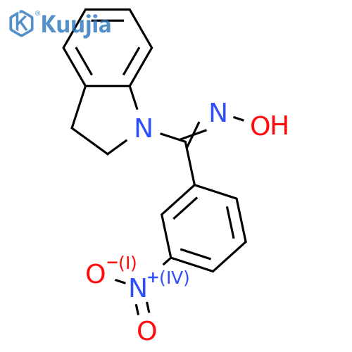 2,3-DIHYDRO-1H-INDOL-1-YL(3-NITROPHENYL)METHANONE OXIME structure