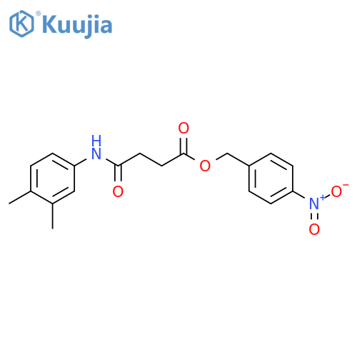 4-nitrobenzyl 4-[(3,4-dimethylphenyl)amino]-4-oxobutanoate structure