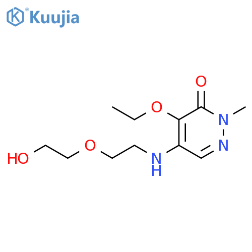 3(2H)-Pyridazinone,4-ethoxy-5-[[2-(2-hydroxyethoxy)ethyl]amino]-2-methyl- structure
