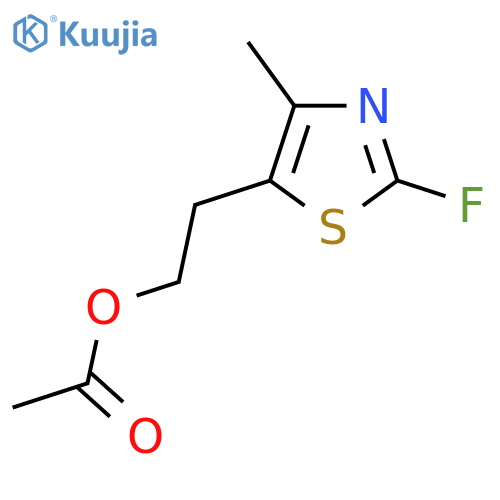 1-Acetoxy-2-(2-fluoro-4-methyl-thiazol-5-yl)-ethane structure