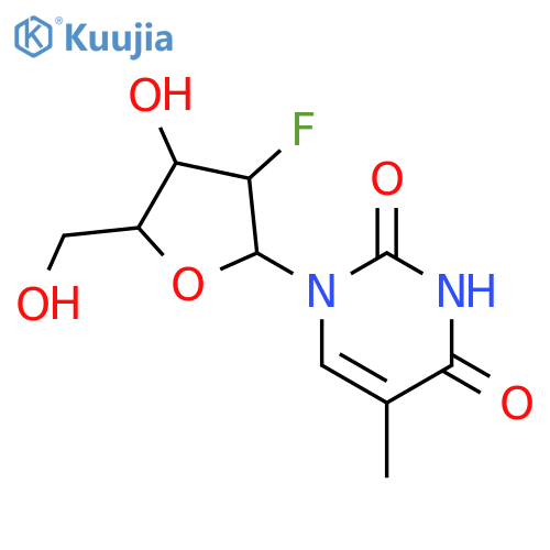 2'-Fluoro-5-methyl-1-β-D-arabinofuranosyluracil structure