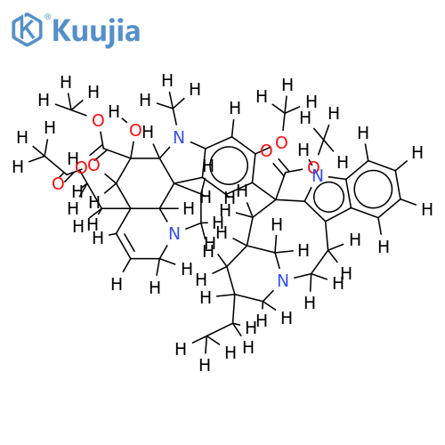 4-acetoxy-3-hydroxy-16-methoxy-15-(18-methoxycarbonyl-5,18-seco-ibogamin-18-yl)-1-methyl-6,7-didehydro-aspidospermidine-3-carboxylic acid methyl ester structure