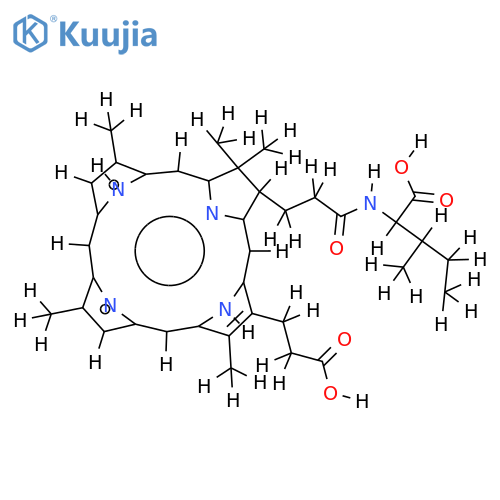 N-{3-[18-(2-carboxy-ethyl)-3,3,7,12,17-pentamethyl-2,3-dihydro-21H,23H-porphin-2-yl]-propionyl}-isoleucine structure