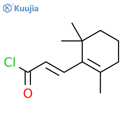 2-Propenoyl chloride, 3-(2,6,6-trimethyl-1-cyclohexen-1-yl)-, (E)- structure