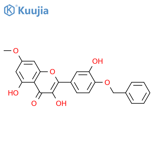 2-(4-(benzyloxy)-3-hydroxyphenyl)-3,5-dihydroxy-7-methoxy-4h-chromen-4-one (en)4h-1-benzopyran-4-one, 3,5-dihydroxy-2-[3-hydroxy-4-(phenylmethoxy)phenyl]-7-methoxy- (en) structure