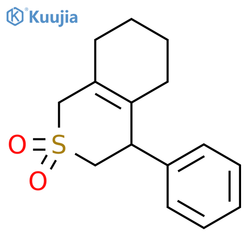 1H-2-Benzothiopyran, 3,4,5,6,7,8-hexahydro-4-phenyl-, 2,2-dioxide structure