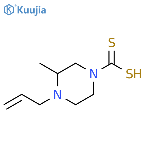 1-Piperazinecarbodithioic acid, 3-methyl-4-(2-propen-1-yl)- structure