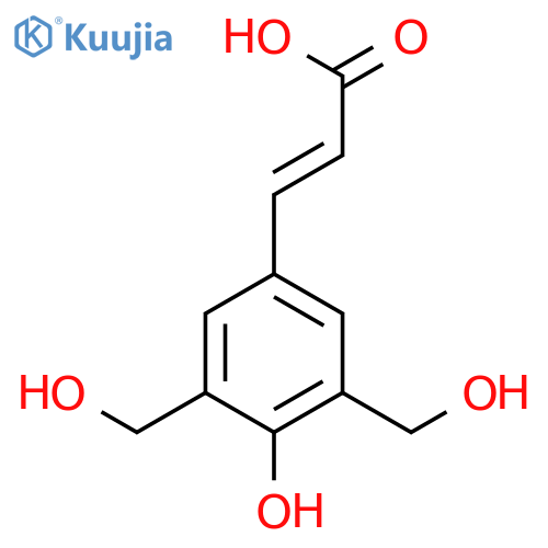 2-PROPENOIC ACID, 3-[4-HYDROXY-3,5-BIS(HYDROXYMETHYL)PHENYL]-, (2E)- structure