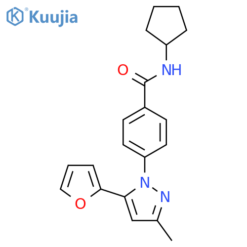 Benzamide, N-cyclopentyl-4-[5-(2-furanyl)-3-methyl-1H-pyrazol-1-yl]- structure
