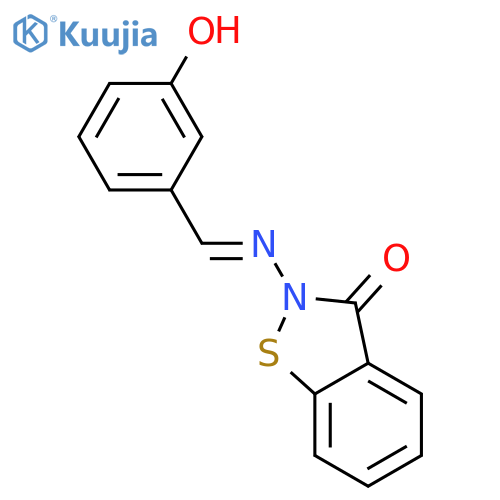 1,2-Benzisothiazol-3(2H)-one, 2-[[(3-hydroxyphenyl)methylene]amino]- structure