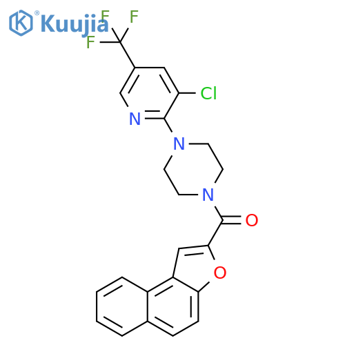 1-[3-Chloro-5-(trifluoromethyl)pyridin-2-yl]-4-{naphtho[2,1-b]furan-2-carbonyl}piperazine structure