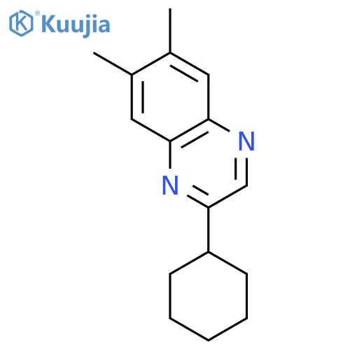 QUINOXALINE, 2-CYCLOHEXYL-6,7-DIMETHYL- structure