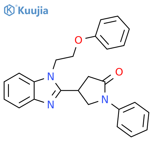 4-1-(2-phenoxyethyl)-1H-1,3-benzodiazol-2-yl-1-phenylpyrrolidin-2-one structure