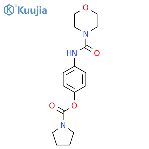 4-(morpholine-4-carbonyl)aminophenyl pyrrolidine-1-carboxylate structure