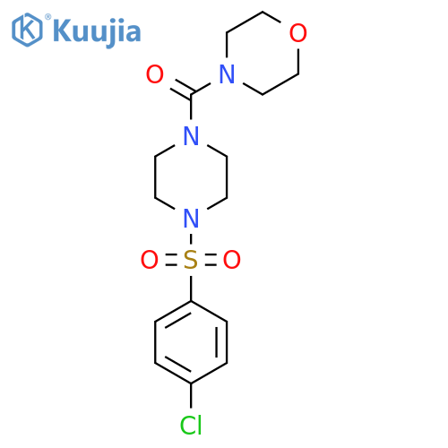 4-4-(4-chlorobenzenesulfonyl)piperazine-1-carbonylmorpholine structure